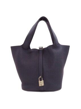 Hermes Picotin Lock MM Silver Handbag Taurillon